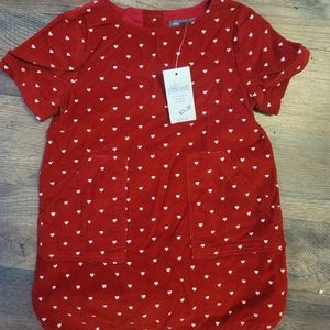 Baby Gap fall dress, NWT, red 6-12 months. Lightweight courderoy material